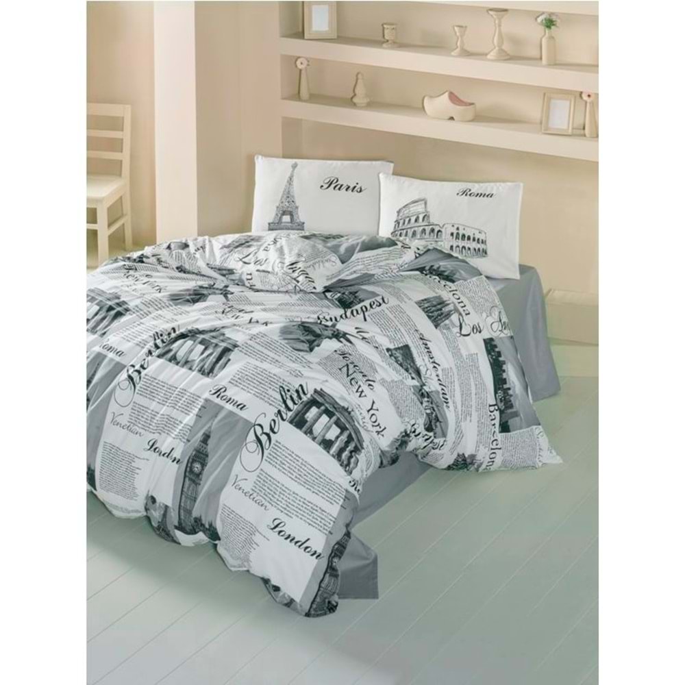 Komfort Home Tek Kişilik Ranforce Nevresim Takımı (City)