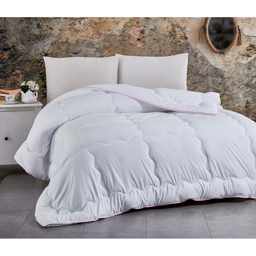 Komfort Çift Kişilik Yazlık Biyeli MicroSaten Lüx Yorgan +2Yastık