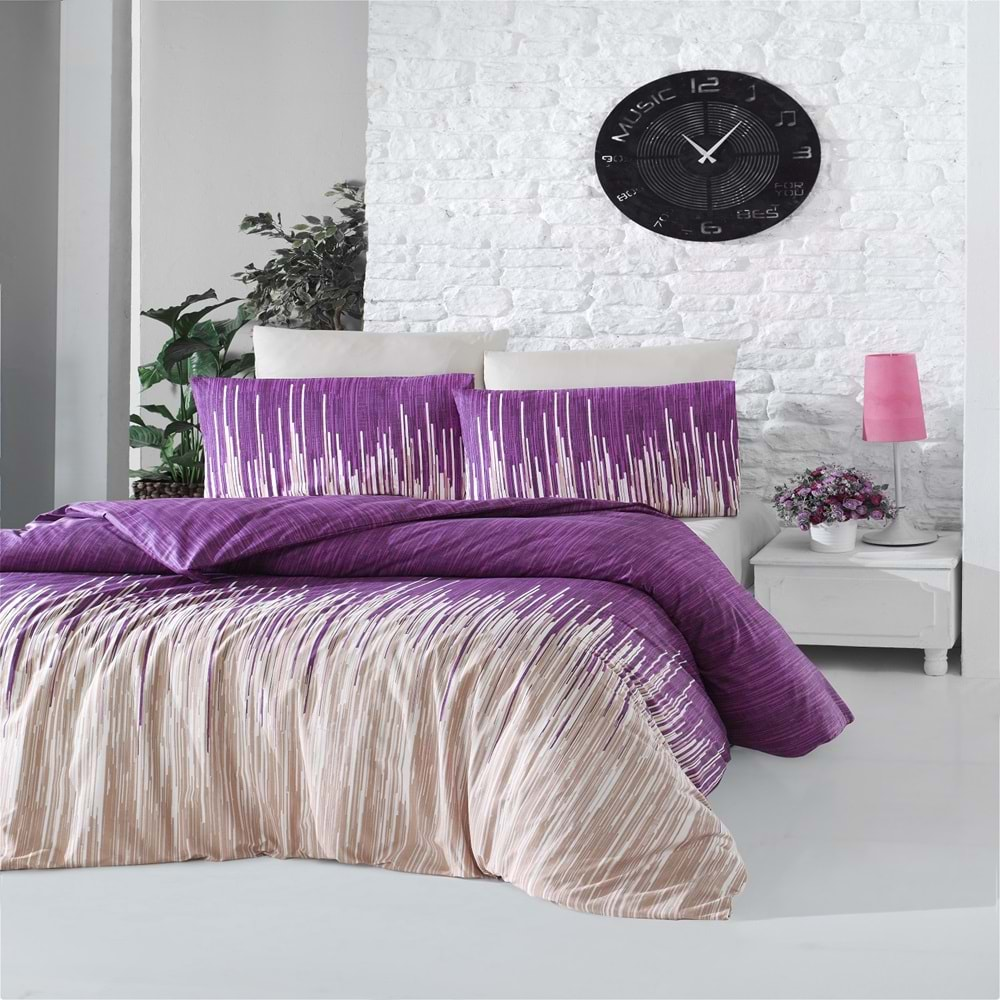 Komfort Home Çift Kişilik Ranforce Nevresim Takımı (Monte Lilac)