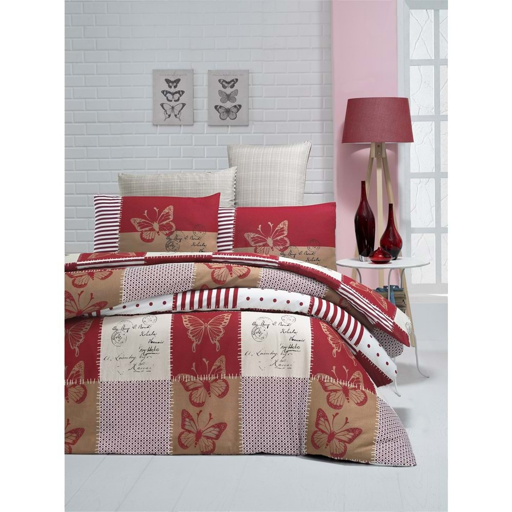 Komfort Home Çift Kişilik Polycotton Nevresim Takımı (Butterfly)