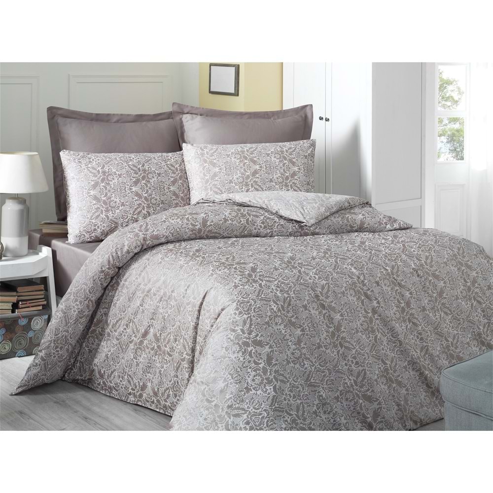 Komfort Home Tek Kişilik Exclusive Deluxe Saten Nevresim Takımı (Cappuccıno)
