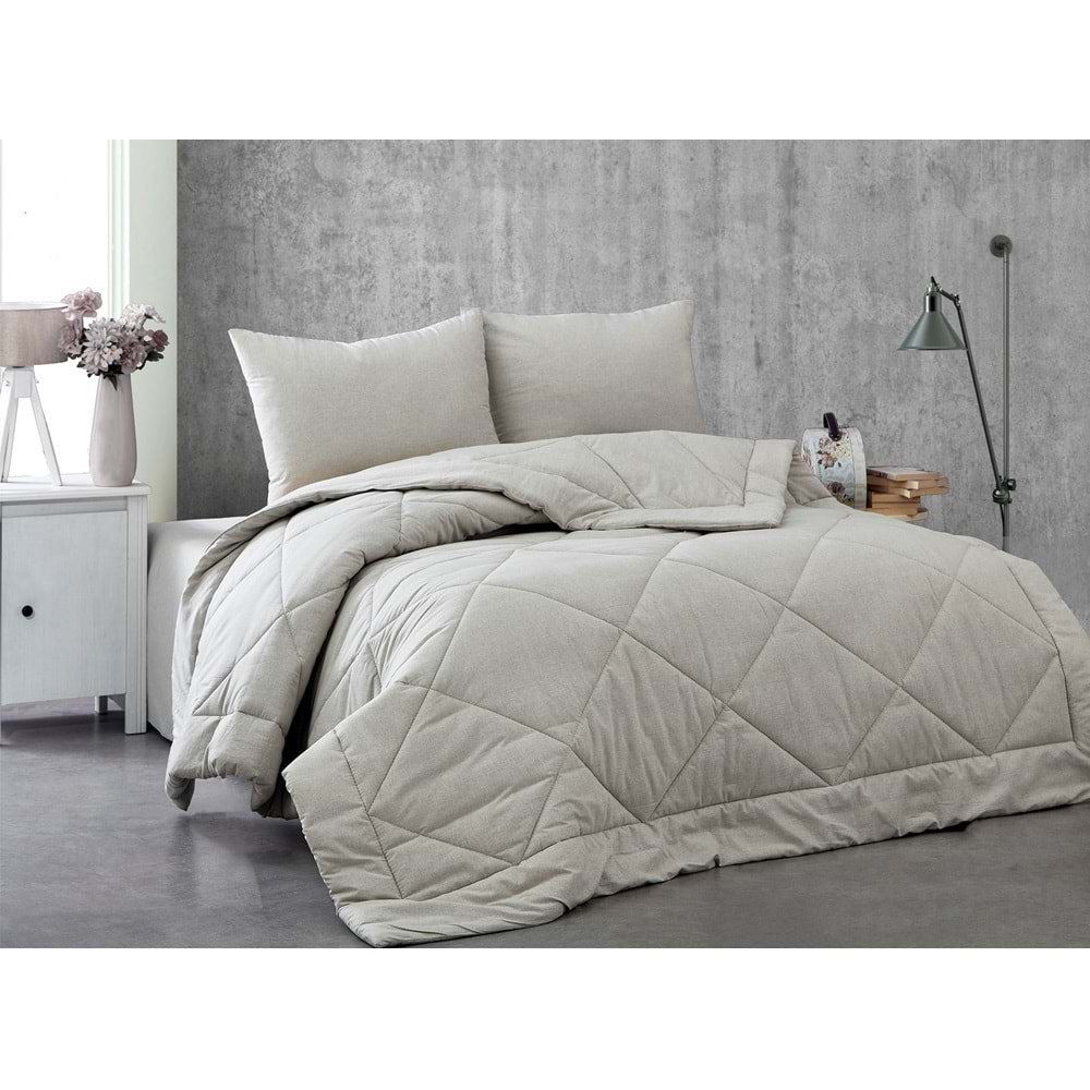 Komfort Home Çift Kişilik %100 Pamuk Kumaş Silikon Dolgulu Yorgan /G1