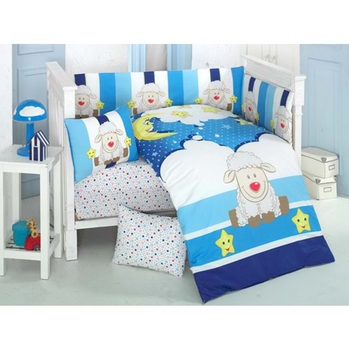 Komfort Home Bebek Uyku Seti 8 Parça Ranforce %100 Pamuk /Moon