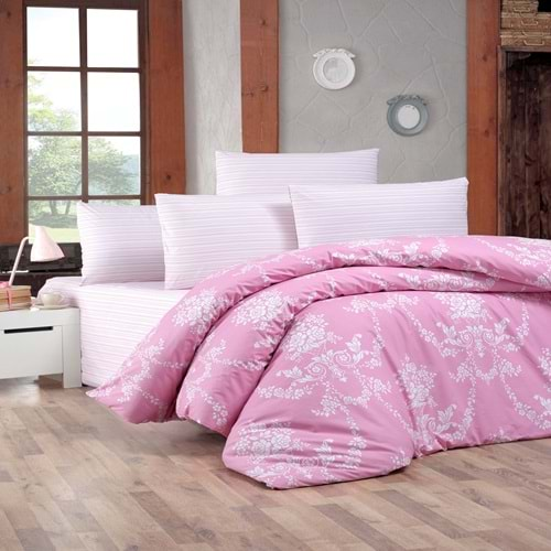 Komfort Home Tek Kişilik Ranforce Nevresim Takımı (Gloria Pink)