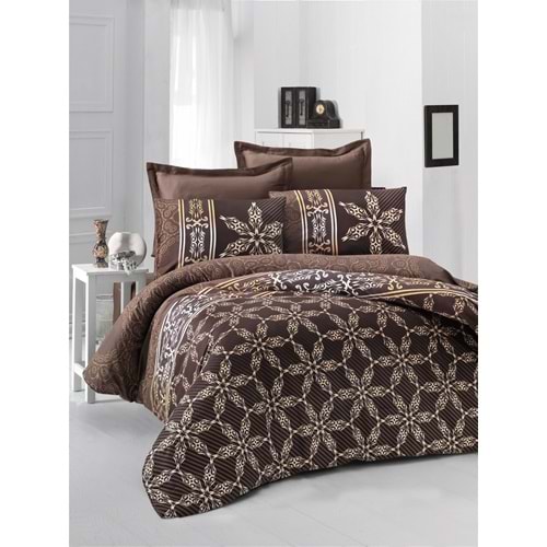 Komfort Home Tek Kişilik Exclusive Deluxe Saten Nevresim Takımı (Brown)