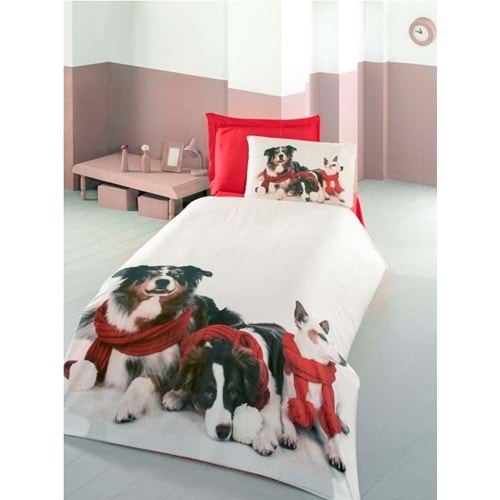 Komfort Home 3D Tek Kişilik Pamuk Saten Nevresim Takımı / Friends