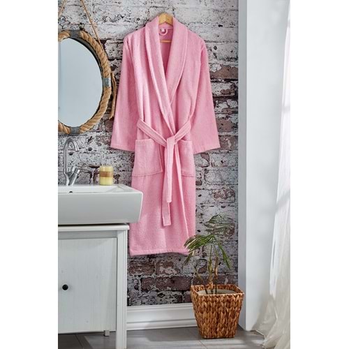 Komfort Home Pamuklu Bornoz - M Beden - Pembe