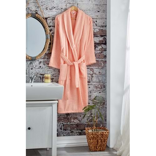 Komfort Home Pamuklu Bornoz - XL Beden - Turuncu