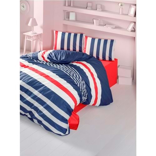 Komfort Home Tek Kişilik Ranforce Nevresim Takımı (Stripe)