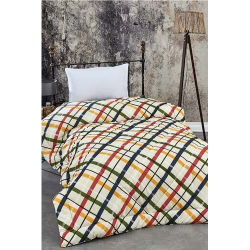 Komfort Home Tek Kişilik Baskılı Pamuklu Silikon Yorgan 155x215 CM