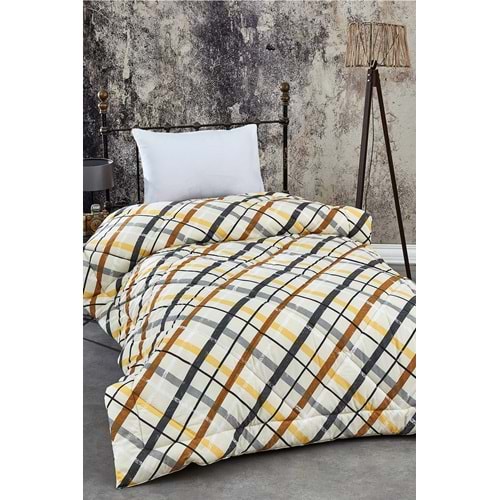 Komfort Home Tek Kişilik Baskılı Pamuklu Silikon Yorgan + Yastık / P14