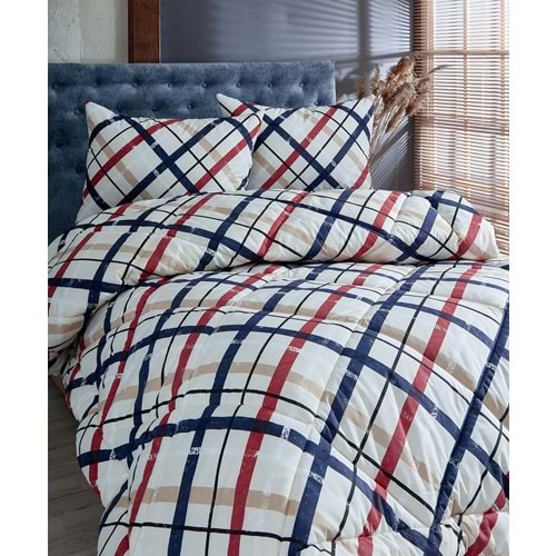 Komfort Home Çift Kişilik Baskılı Pamuklu Silikon Yorgan + Yastık / P2