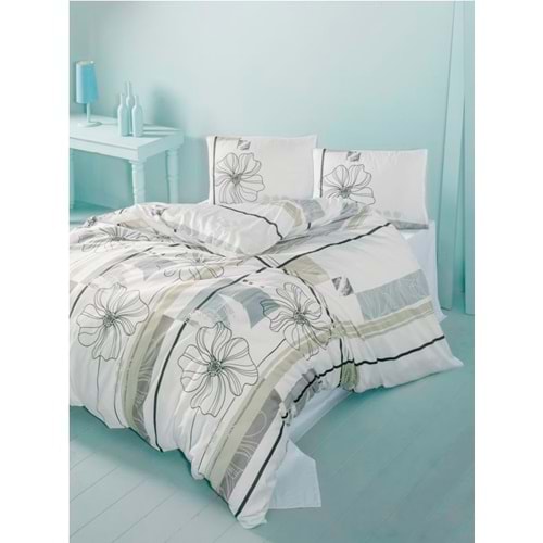 Komfort Home Tek Kişilik Ranforce Nevresim Takımı (Elif Bej)