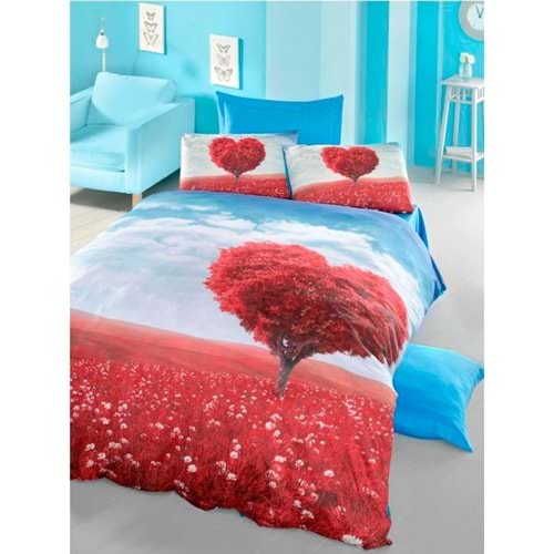 Komfort Home 3D Çift Kişilik Pamuk Saten Nevresim Takımı (Panaroma)