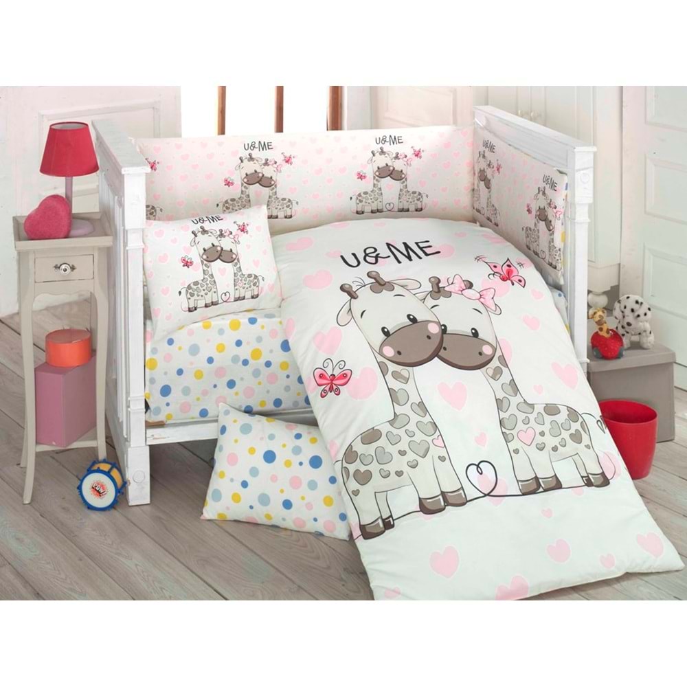 Komfort Home Bebek Uyku Seti 8 Parça Ranforce %100 Pamuk /Sweet