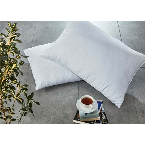 Komfort Home Çizgili Pamuk Saten Yastık 800Gr (1 Adet)