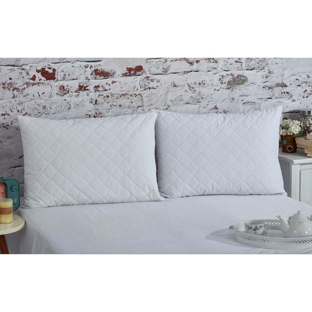 Komfort Home Kapitoneli Pamuklu Yastık Koruyucu 50x70 CM (1 Adet)