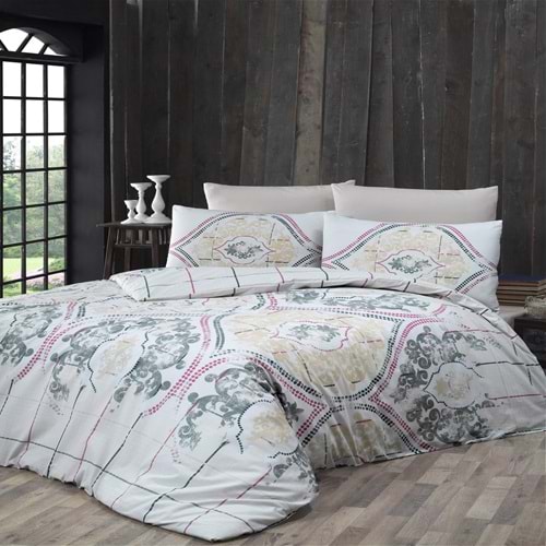 Komfort Home Çift Kişilik Ranforce Nevresim Takımı (Carıana Grey)