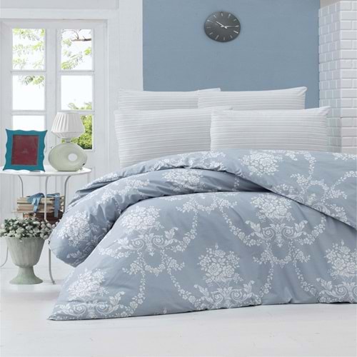 Komfort Home Çift Kişilik Ranforce Nevresim Takımı (Gloria Blue)