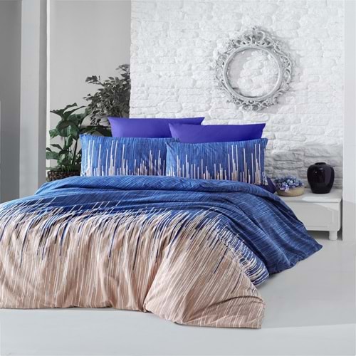 Komfort Home Çift Kişilik Ranforce Nevresim Takımı (Monte Blue)