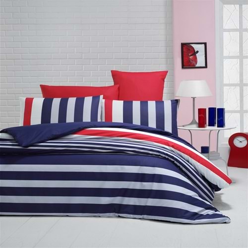 Komfort Home Çift Kişilik Ranforce Nevresim Takımı (Stripe)