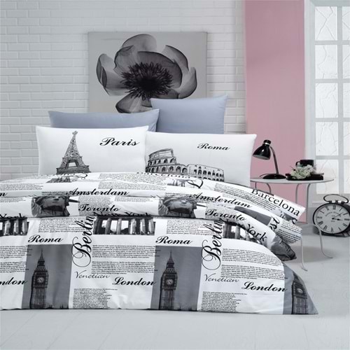 Komfort Home Tek Kişilik Ranforce Nevresim Takımı (City)