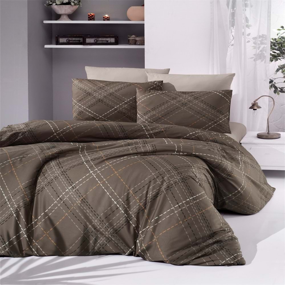 Komfort Home Tek Kişilik Ranforce Nevresim Takımı (Briana Brown)