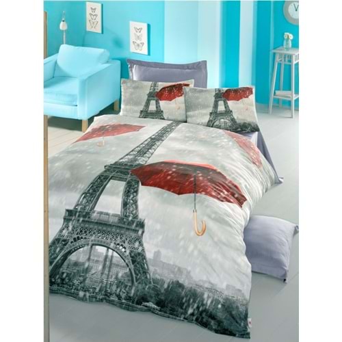Komfort Home 3D Tek Kişilik Pamuk Saten Nevresim Takımı (Love)
