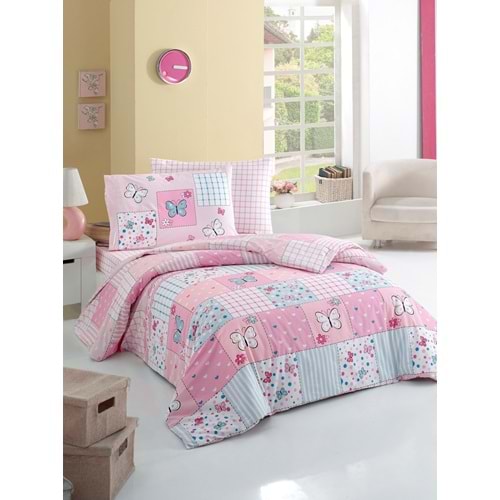 Komfort Home Genç Ranforce Nevresim Takımı (Buterfly Pink)