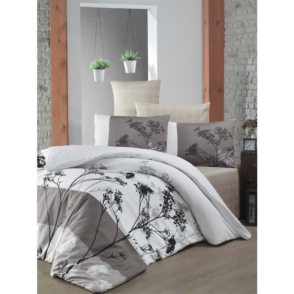 Komfort Home Tek Kişilik Polycotton Nevresim Takımı (Bellezza Kahve)