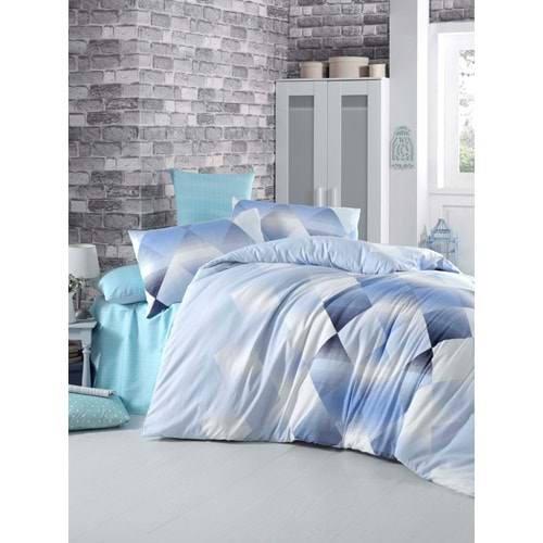 Komfort Home Tek Kişilik Polycotton Nevresim Takımı (Petek Mavi)
