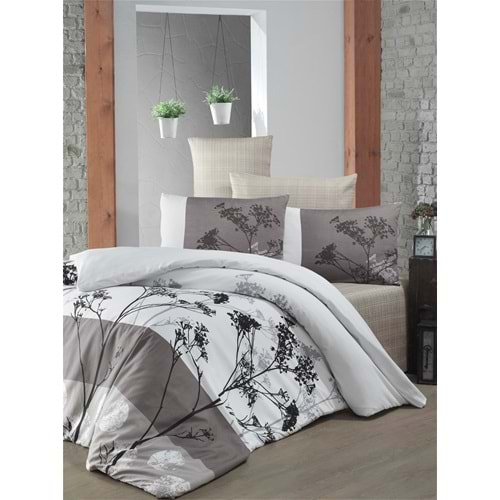 Komfort Home Çift Kişilik Polycotton Nevresim Takımı (Bellezza Kahve)