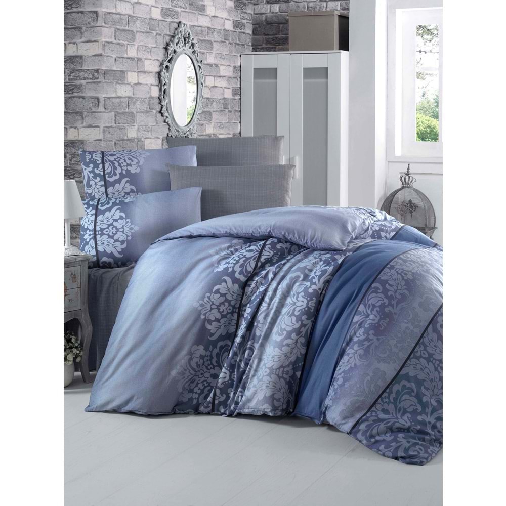 Komfort Home Çift Kişilik Polycotton Nevresim Takımı (Öykü Mavi)