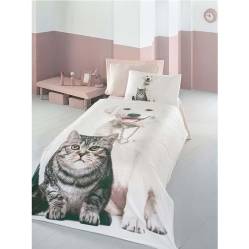 Komfort Home 3D Tek Kişilik Pamuk Saten Nevresim Takımı / Shina