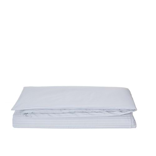 Komfort Home Tek Kişilik Çizgili Pamuk Saten Nevresim / Açık Gri