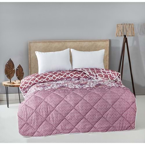 Komfort Home Baskılı Çift Kişilik Microfiber Yorgan + 2 Yastık