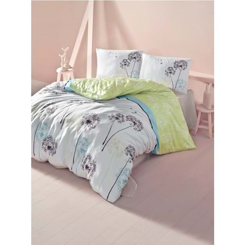 Komfort Home Tek Kişilik Ranforce Nevresim Takımı (Suna Yeşil)