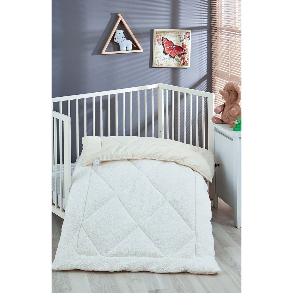 Komfort Home Kuzu Tüyü Welsoft/%100 Pamuklu Silikon Bebek Yorganı