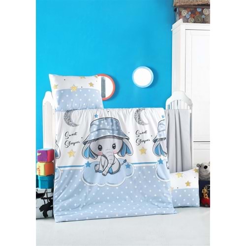 Komfort Home Bebek Uyku Seti %100 Pamuk / Elephant