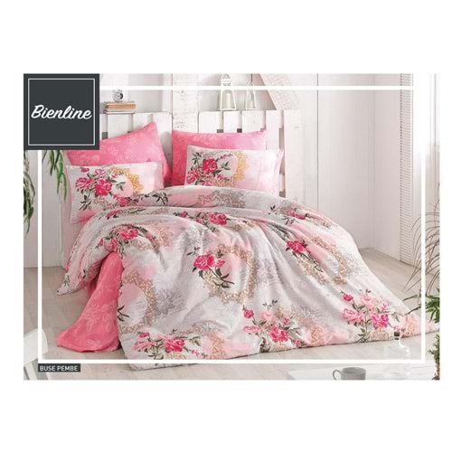 Komfort Home Tek Kişilik Ranforce Nevresim Takımı / Buse Pembe