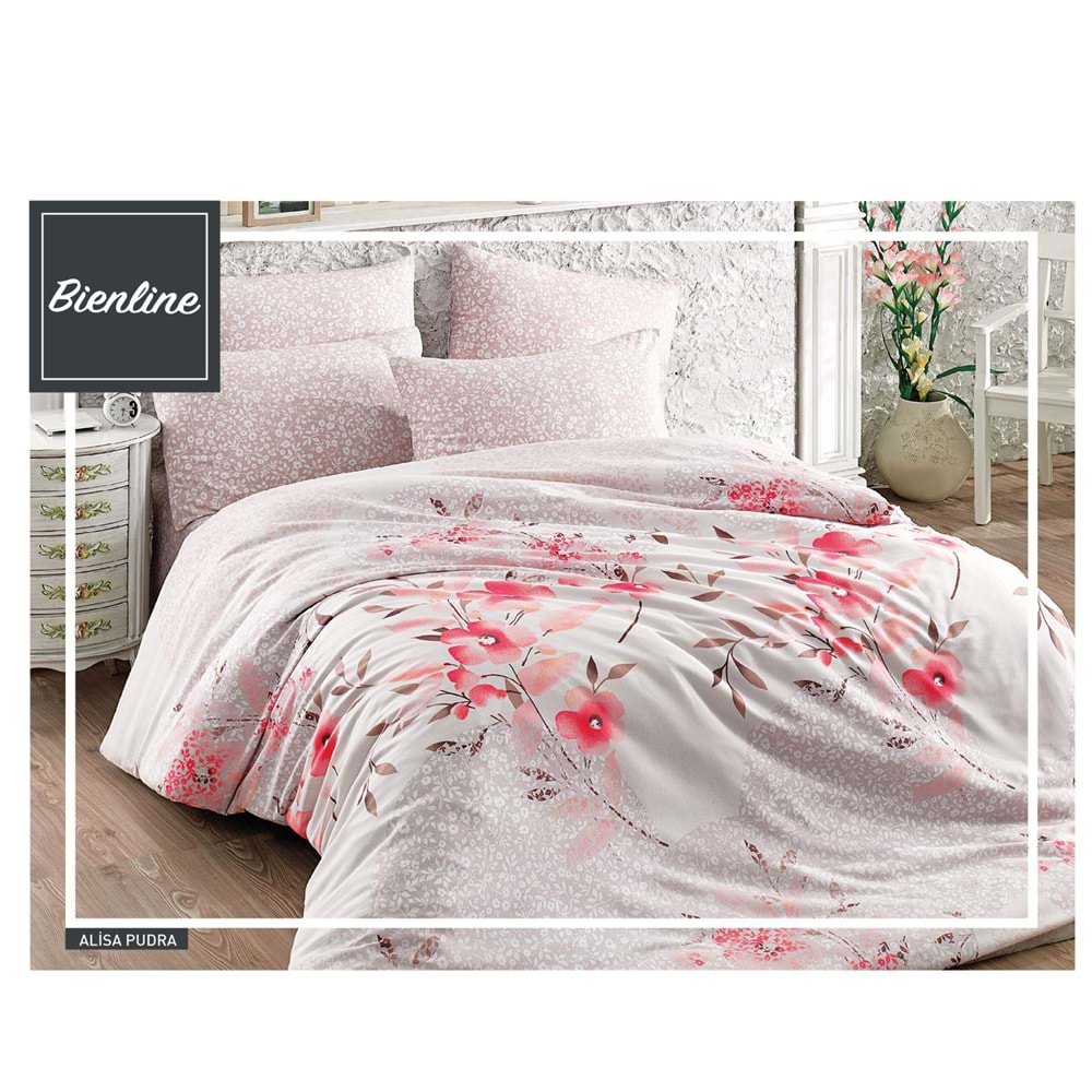 Komfort Home Çift Kişilik Ranforce Nevresim Takımı / Alisa Pudra