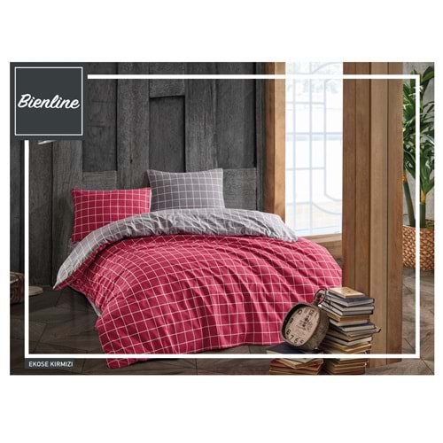 Komfort Home Çift Kişilik Ranforce Nevresim Takımı / Ekose Kırmızı