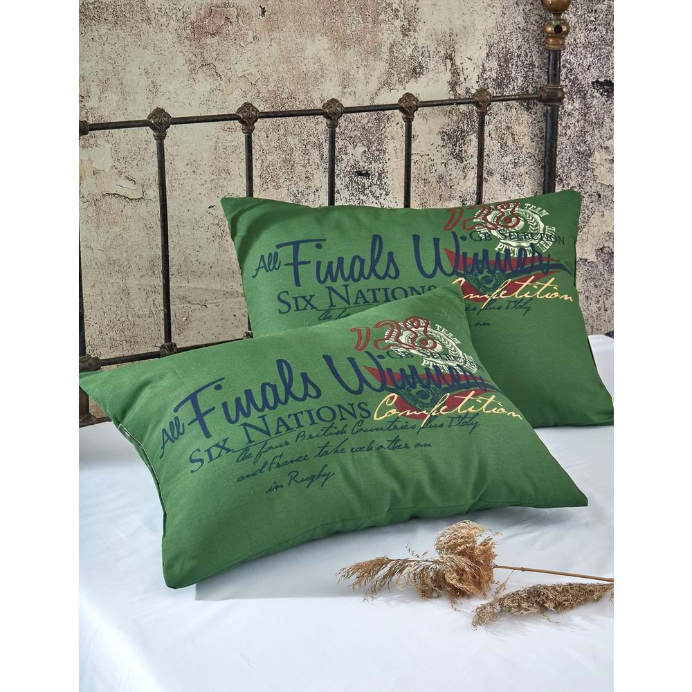 Komfort Home Baskılı Pamuklu Silikon Dolgulu Yastık 50x70 CM /2 Adet