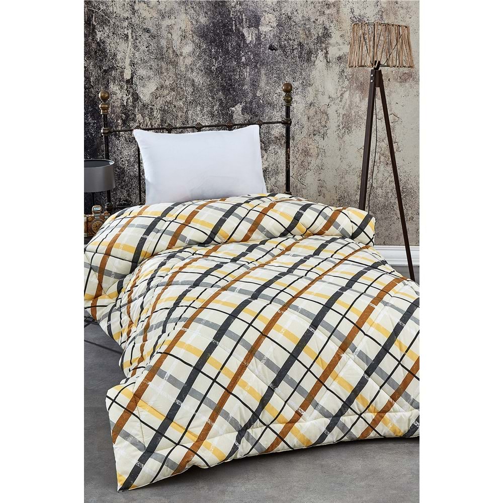 Komfort Home Tek Kişilik Baskılı Pamuklu Silikon Yorgan 155x215 CM