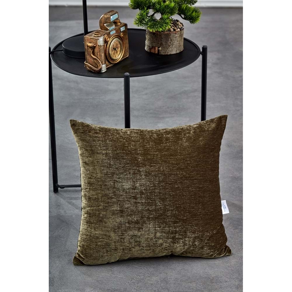 Komfort Home Düz Koyu Yeşil İç Dolgulu Kırlent 45x45cm / 1 Adet