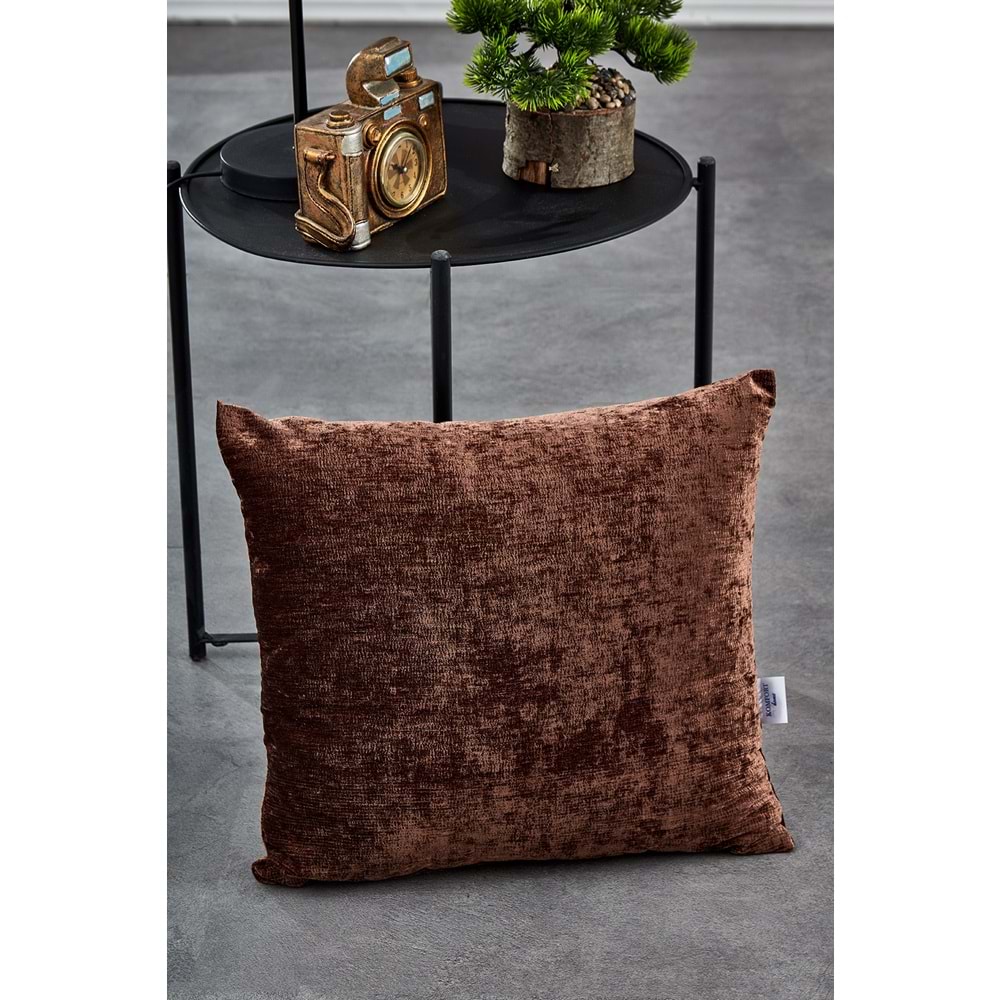 Komfort Home Düz Kahverengi İç Dolgulu Kırlent 45x45cm / 4 Adet