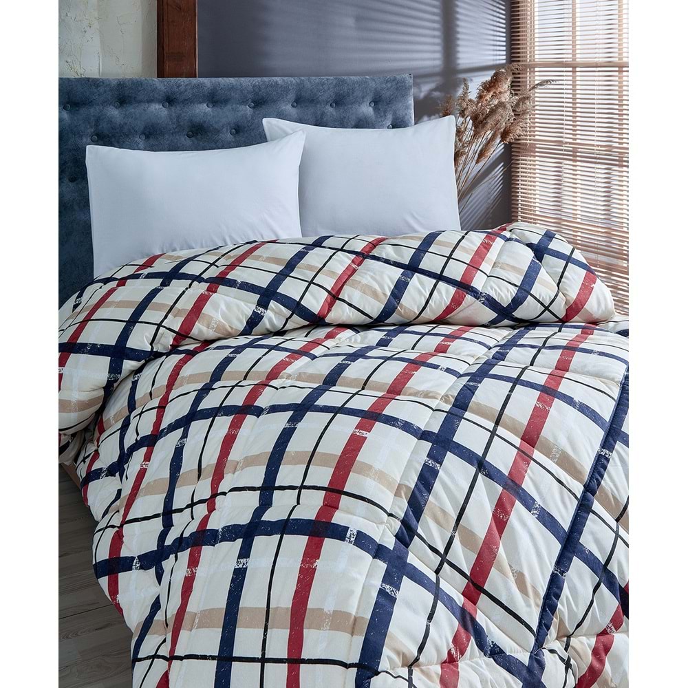 Komfort Home Çift Kişilik Baskılı Pamuklu Silikon Yorgan + Yastık / P5