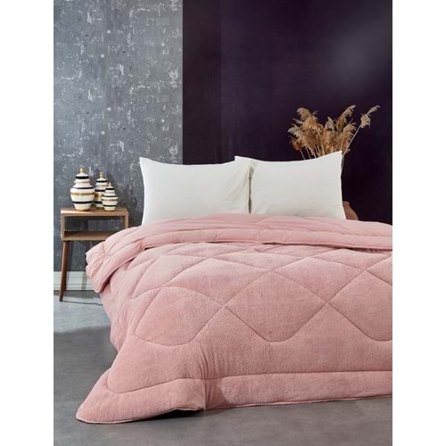 Komfort Home Battal Boy Welsoft Yorgan Çift Taraflı / Pudra 215x235 cm
