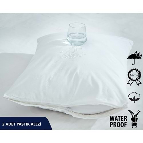 Komfort Home 50x70 cm Pamuklu Sıvı Geçirmez Yastık Koruyucu Alez 2 Adet